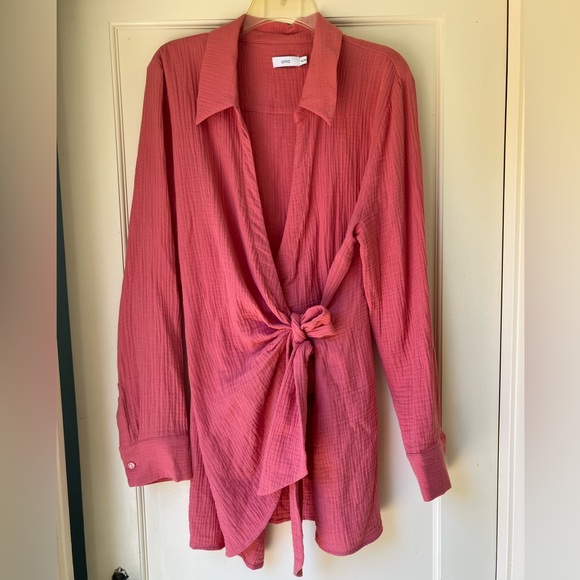 Onia Cotton Gauze Wrap Dress XL - Picture 3 of 11